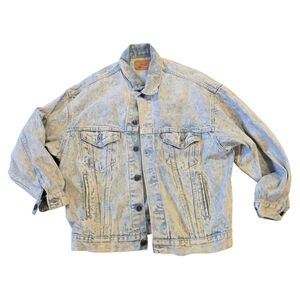 Levi's Light Blue Denim Jacket for Men Acid Wash Vintage Size LARGE